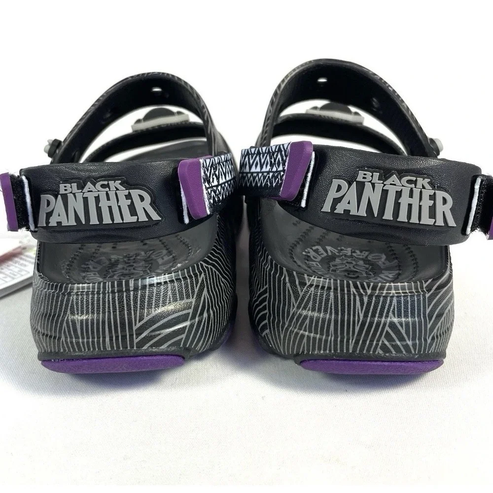 Crocs x Marvel‎ Black Panther Wakanda Forever Sandals NWT Mens 6 Womens 8